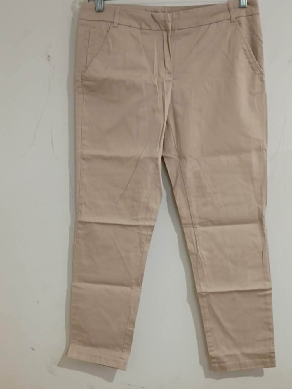 New York & Company Light Beige Cropped Slim Jeans